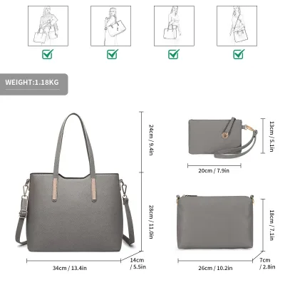 Ensemble de 3 sacs à bandoulière simili cuir – image 3