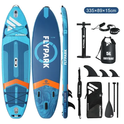 Planche à pagaie bleue de 335 cm