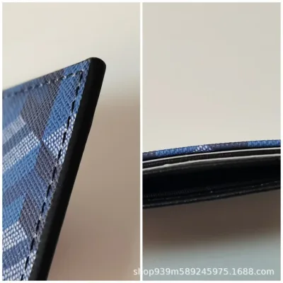 Porte-cartes en cuir véritable à fermeture éclair – image 2