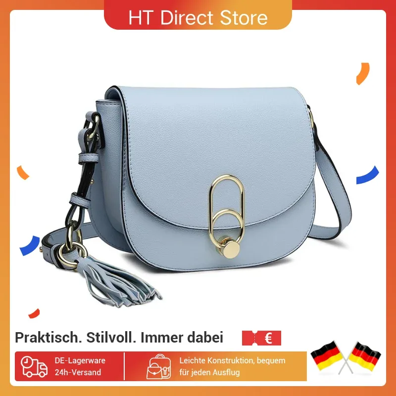 Sac à bandoulière carré simili cuir et pompon