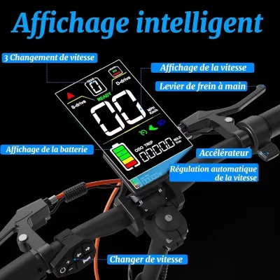 Trottinette électrique pliable à pneus larges – image 3