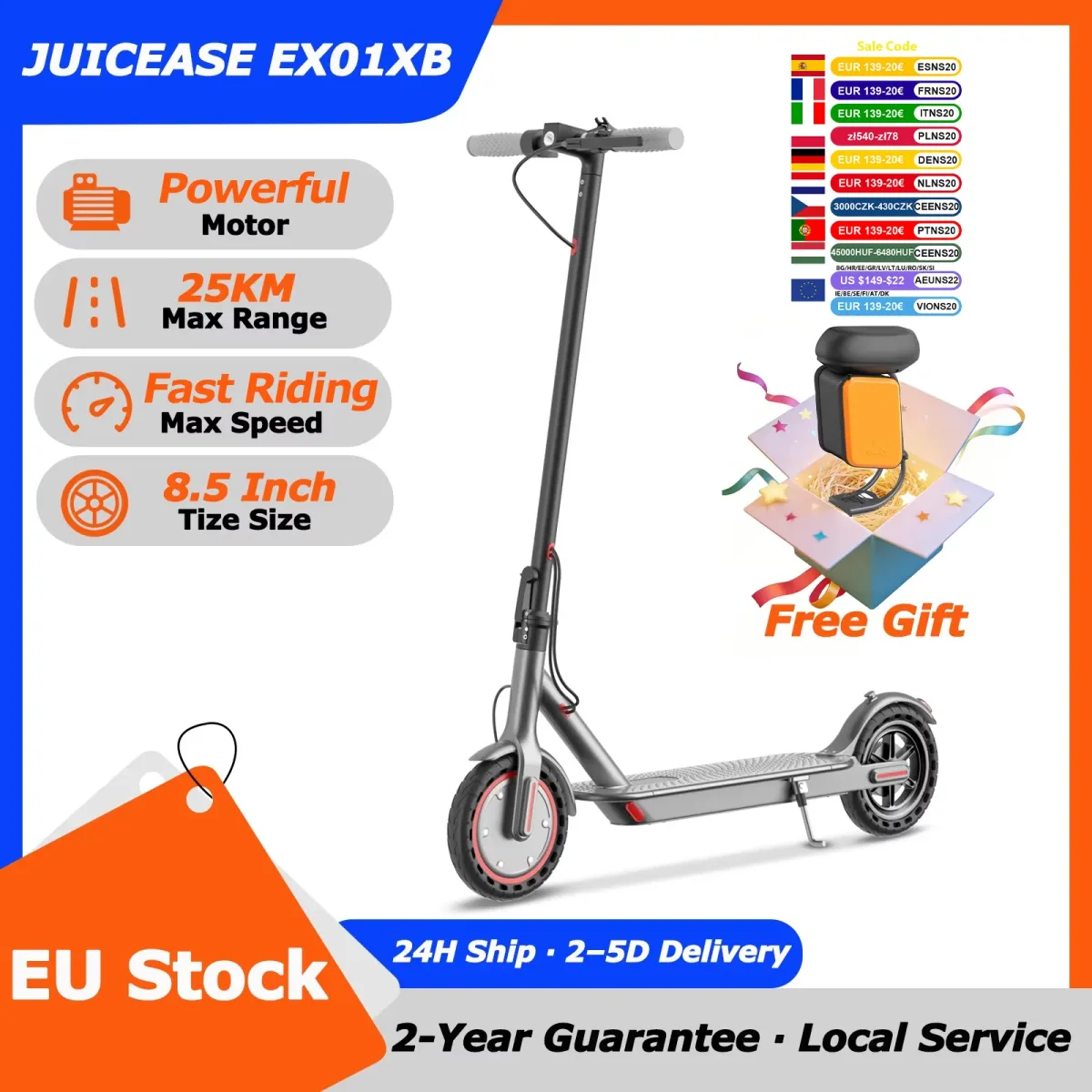 Trottinette électrique pliable avec siège, adulte