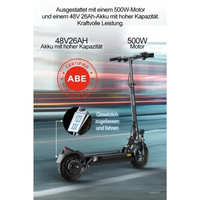 Trottinette électrique pliable, pneus de 25,5 cm – image 2