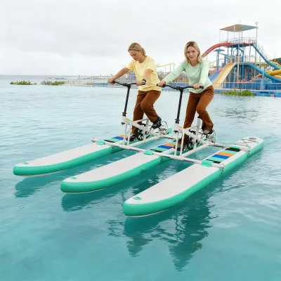 Vélo aquatique gonflable à pédales, 2 places – image 2